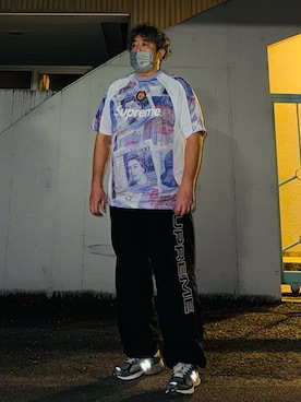 「アイテム（ジャージ、ホワイト系）」を使った、hiroremeさん（メンズ・175cm）の秋コーディネート