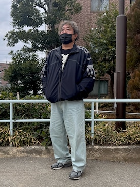 「Supreme （シュプリーム）のアイテム」を使った、hiroremeさん（メンズ・175cm）の冬コーディネート