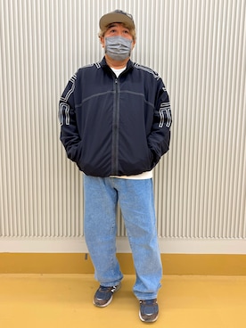 「アイテム（ナイロンジャケット）」を使った、hy60hyさん（メンズ・175cm）の冬コーディネート