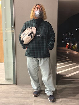 「アイテム（ナイロンジャケット）」を使った、hy60hyさん（メンズ・175cm）の秋コーディネート