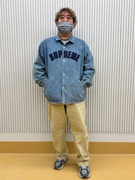 Supreme のデニムジャケット（ブルー系）を使ったメンズ人気