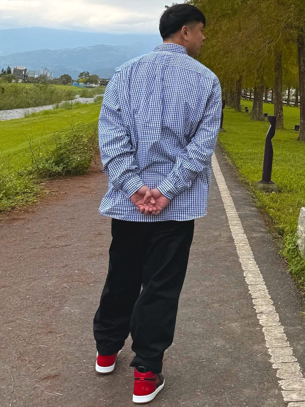 CAHLUMN/カウラム Magazine Pocket Broad Shirt(Gingham