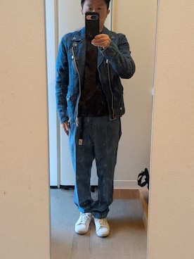 「アイテム（スラックス）」を使った、yukiiroomoiさん（メンズ・156cm・40代）の秋コーディネート