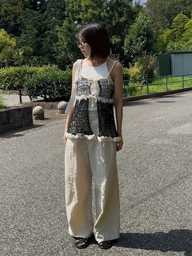「アイテム（キャミソール）」を使った、🌌さん（レディース・158cm）の夏コーディネート