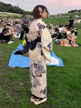 「夏祭り」｜🌌さん（骨格ウェーブ・レディース・158cm）の夏コーディネート
