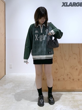 「X-girl（エックスガール）のアイテム」を使った、かももさん（レディース・160cm）の秋コーディネート