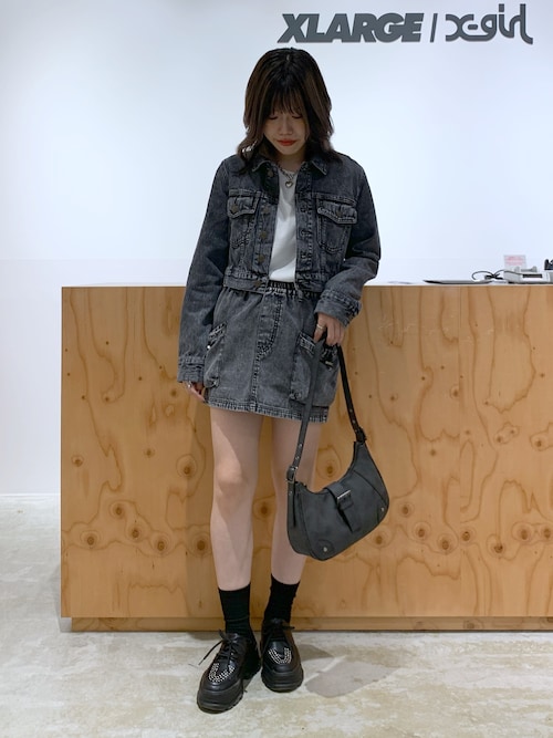 セール】EMBOSSED DENIM JACKET（デニムジャケット）｜X-girl