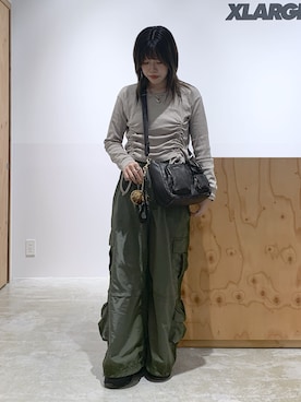 「アイテム（キーホルダー）」を使った、かももさん（レディース・160cm）の秋コーディネート