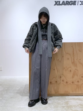 「アイテム（MA-1）」を使った、かももさん（レディース・160cm）の秋コーディネート