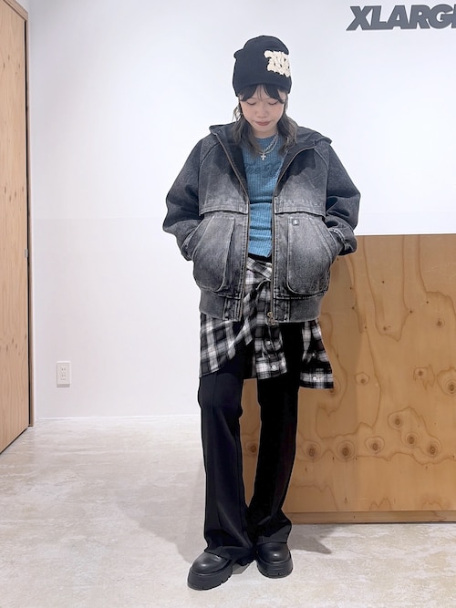ZIP HEM COMPACT RIBBED TOP（Tシャツ/カットソー）｜X-girl（エックス
