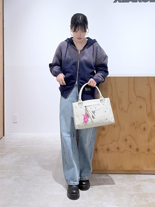 セール】OVERDYED ZIP UP SWEAT HOODIE（パーカー）｜X-girl（エックス