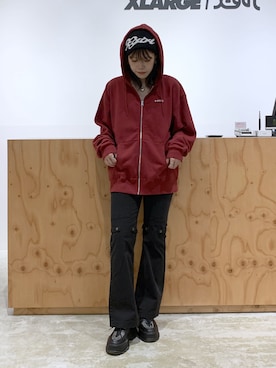 「X-girl（エックスガール）のアイテム」を使った、かももさん（レディース・160cm）の秋コーディネート