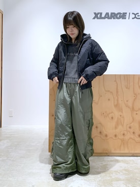 「アイテム（ナイロンジャケット）」を使った、かももさん（レディース・160cm）の秋コーディネート