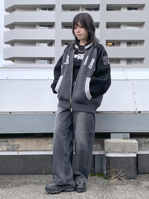 STADIUM KNIT JACKET（ニット/セーター）｜X-girl（エックスガール）の