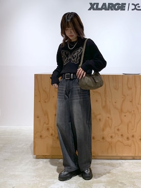「X-girl（エックスガール）のアイテム」を使った、かももさん（レディース・160cm）の秋コーディネート