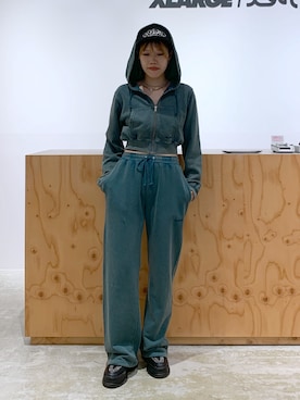 「アイテム（パーカー）」を使った、かももさん（レディース・160cm）の夏コーディネート