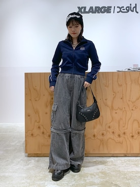 「アイテム（ジャージ）」を使った、かももさん（レディース・160cm）の夏コーディネート