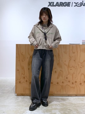 「X-girl（エックスガール）のアイテム」を使った、かももさん（レディース・160cm）の秋コーディネート