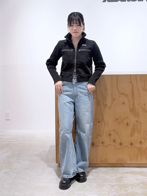 FADED RIBBED SLEEVE JACKET（ブルゾン）｜X-girl（エックスガール）の
