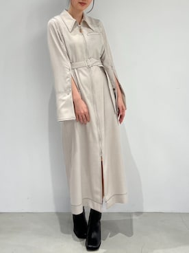 「アイテム（シャツワンピース）」を使った、PUBLIC TOKYO WOMENSさん（レディース・164cm）の秋コーディネート