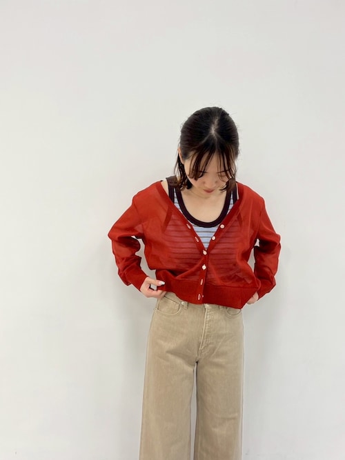 シアーボレロカーディガン （CORAL） シアーボレロカーディガン （CORAL） スナイデル SNIDEL シアー