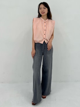 「PUBLIC TOKYO（パブリックトウキョウ）のアイテム（シャツ/ブラウス）」を使った、PUBLIC TOKYO WOMENSさん（レディース・154cm）の夏コーディネート