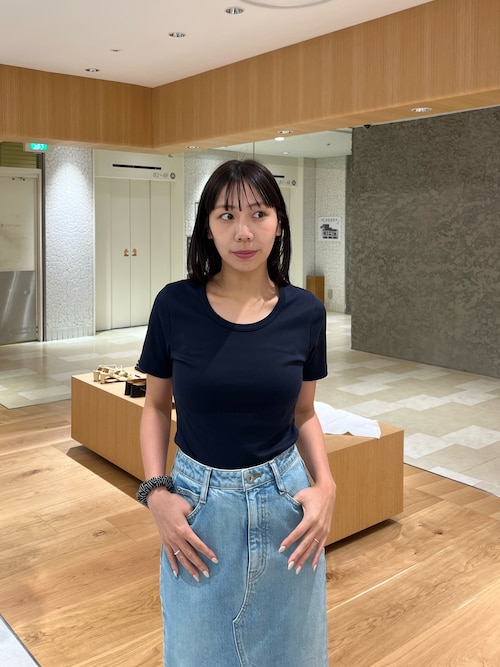 最高級コットン｜着心地◎｜細見え｜コンパクトTシャツ【2026新作】極 スクープネックTEE