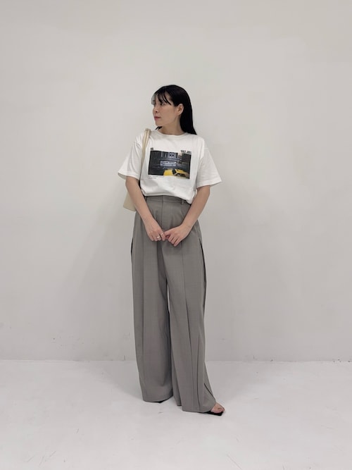 PUBLIC TOKYO スラックス パンツ ドライトロサイドタックパンツ
