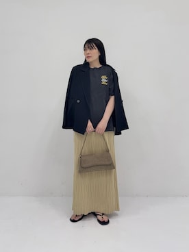 「PUBLIC TOKYO（パブリックトウキョウ）のアイテム（シャツ/ブラウス）」を使った、PUBLIC TOKYO WOMENSさん（レディース・158cm）の夏コーディネート