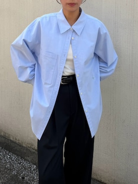 「PUBLIC TOKYO（パブリックトウキョウ）のアイテム（スラックス）」を使った、PUBLIC TOKYO WOMENSさん（レディース・155cm）の夏コーディネート