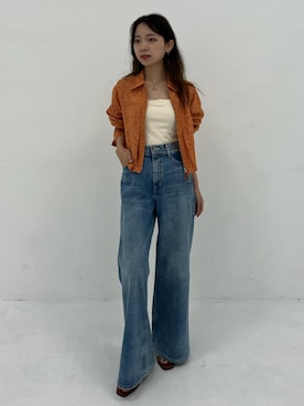 「PUBLIC TOKYO（パブリックトウキョウ）のアイテム（シャツ/ブラウス）」を使った、PUBLIC TOKYO WOMENSさん（レディース・154cm）の夏コーディネート