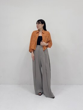 「PUBLIC TOKYO（パブリックトウキョウ）のアイテム（シャツ/ブラウス）」を使った、PUBLIC TOKYO WOMENSさん（レディース・163cm）の夏コーディネート