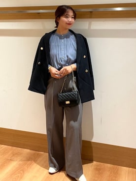 「SHIPS Colors（シップス カラーズ）のアイテム（ショルダーバッグ）」を使った、こずえさん（レディース・160cm）の秋コーディネート