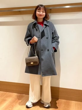 「SHIPS Colors（シップス カラーズ）のアイテム（ショルダーバッグ）」を使った、こずえさん（レディース・160cm）の秋コーディネート