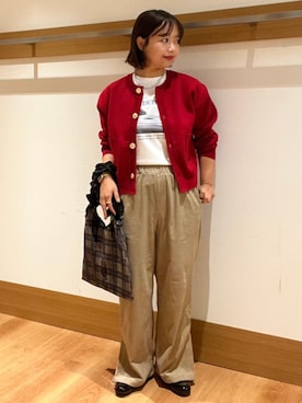 「SHIPS」｜「アイテム（スリッポン）」を使った、こずえさん（レディース・160cm）の秋コーディネート