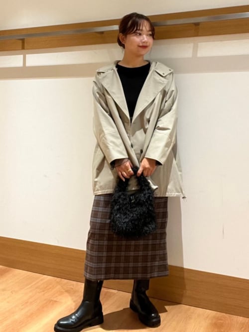 セール】SHIPS Colors:フード トレンチ ハーフ コート（トレンチコート