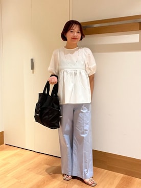 「SHIPS（シップス）のアイテム」を使った、こずえさん（レディース・160cm）の夏コーディネート