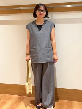 「シップス カラーズ」｜こずえさん（レディース・160cm）の秋コーディネート