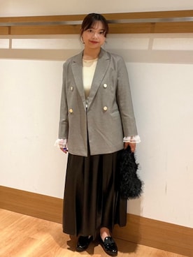 「SHIPS」｜「アイテム（スリッポン）」を使った、こずえさん（レディース・160cm）の秋コーディネート