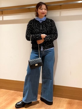 「SHIPS Colors（シップス カラーズ）のアイテム（ショルダーバッグ）」を使った、こずえさん（レディース・160cm）の秋コーディネート