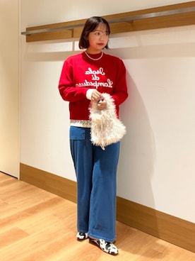 「SHIPS Colors（シップス カラーズ）のアイテム（ハンドバッグ）」を使った、こずえさん（レディース・160cm）の秋コーディネート