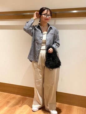 「SHIPS Colors（シップス カラーズ）のアイテム（その他パンツ）」を使った、こずえさん（レディース・160cm）の秋コーディネート