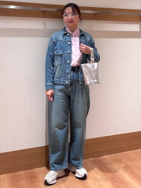 「ピンクシャツ」｜こずえさん（レディース・160cm）の春コーディネート