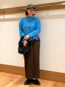 「SHIPS Colors（シップス カラーズ）のアイテム（ネックレス）」を使った、こずえさん（レディース・160cm）の秋コーディネート