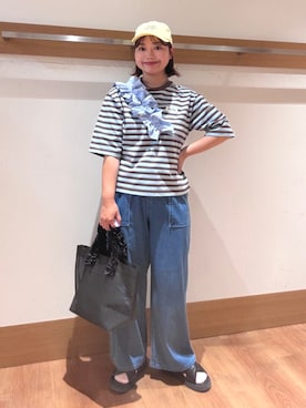 「シップス カラーズ」｜こずえさん（レディース・160cm）の夏コーディネート
