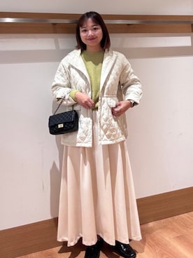 「SHIPS Colors（シップス カラーズ）のアイテム（ショルダーバッグ）」を使った、こずえさん（レディース・160cm）の秋コーディネート