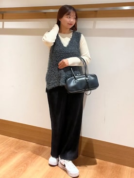 「SHIPS Colors（シップス カラーズ）のアイテム（ネックレス）」を使った、こずえさん（レディース・160cm）の秋コーディネート