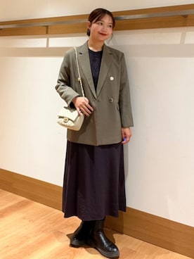 「SHIPS」｜「アイテム（ワンピース/ドレス）」を使った、こずえさん（レディース・160cm）の秋コーディネート