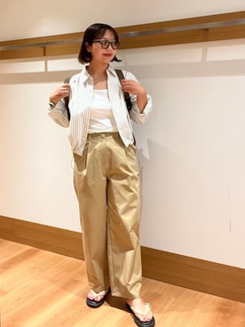 「アイテム（インナーウェア/肌着）」を使った、こずえさん（レディース・160cm）の秋コーディネート