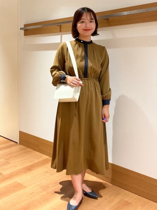 ぴこちゃん・シップス　ワンピース SHIPS any:〈洗濯機可能〉タイプライター ボリューム シャツ